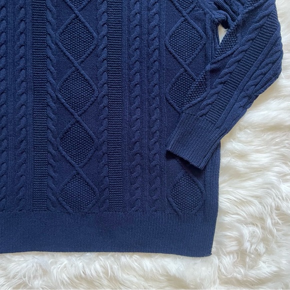 Gently Worn REISS “Nina” Cable Knit Relaxed Fit Wool Blend Tunic Jumper - Picture 9 of 12